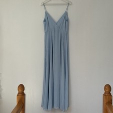 Baby Blue Wrap Dress Size XS/S With Flaws (length: 56” Waist Adjustable)