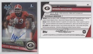 2023 Bowman U Chrome Chrome Prospect Auto Mykel Williams #91 Auto