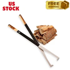 Fire Tong Log Grabber – Extra Long Firewood Claw Tongs for Fireplace