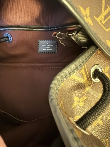 Herren Louis Vuitton Zack Monogram Macassar Rucksack Braun Lederbesatz Frankreich - Bild 8 von 8