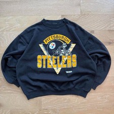 Vintage 90s Pittsburgh Steelers NFL crewneck logo sweatshirt reprint VK15364
