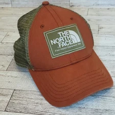 The North Face Mudder Trucker Hat Cap Snapback Green Gingerbread Brown Mesh Back