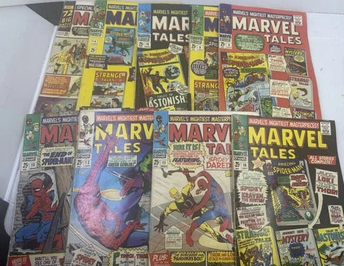 Vintage Marvel tales #2-13  Lot Of 9 Comics, Spider-Man, X-Men 1960s