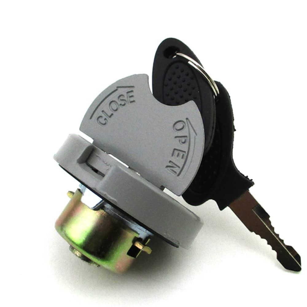 DJ-Motor Gas Fuel Cap With Lock - Fits 50cc To 250cc ATV, Quad, Go-Kart, & Dirt Bike Metal Tanks