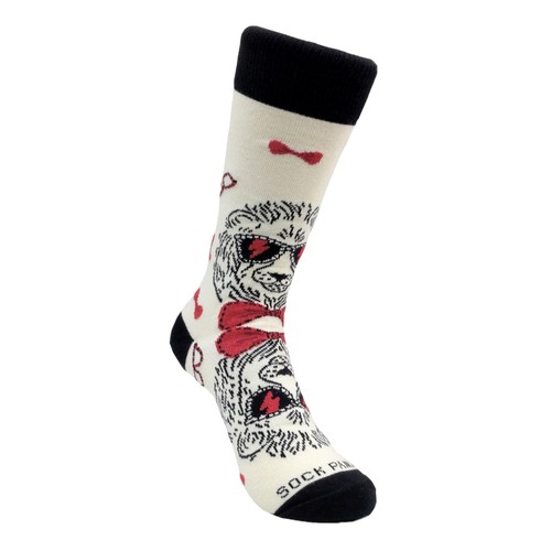 Reflective Lion Wearing Lightning Bolt Sunglasses Socks - Picture 3 of 5