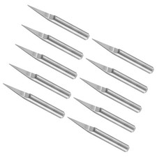 10pcs 0.3mm Tip 1/8" Shank 20 Degree 2-Flute Engraving Carving V Groove Bit