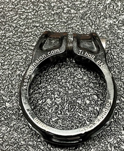 KS Fixed seat clamp, 35.0mm - black Titanium Bolt. - Picture 1 of 1