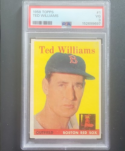1958 Topps Boston Red Sox Ted Williams #1 PSA 3