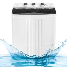 Zokop Electric 20 lbs Compact Semi-Automatic Washing Machine Apartment Spin Dry