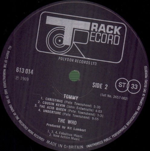 Who Tommy double LP vinyl UK Track 1973 auto-coupled double vinyl repress LP in - Picture 5 of 7