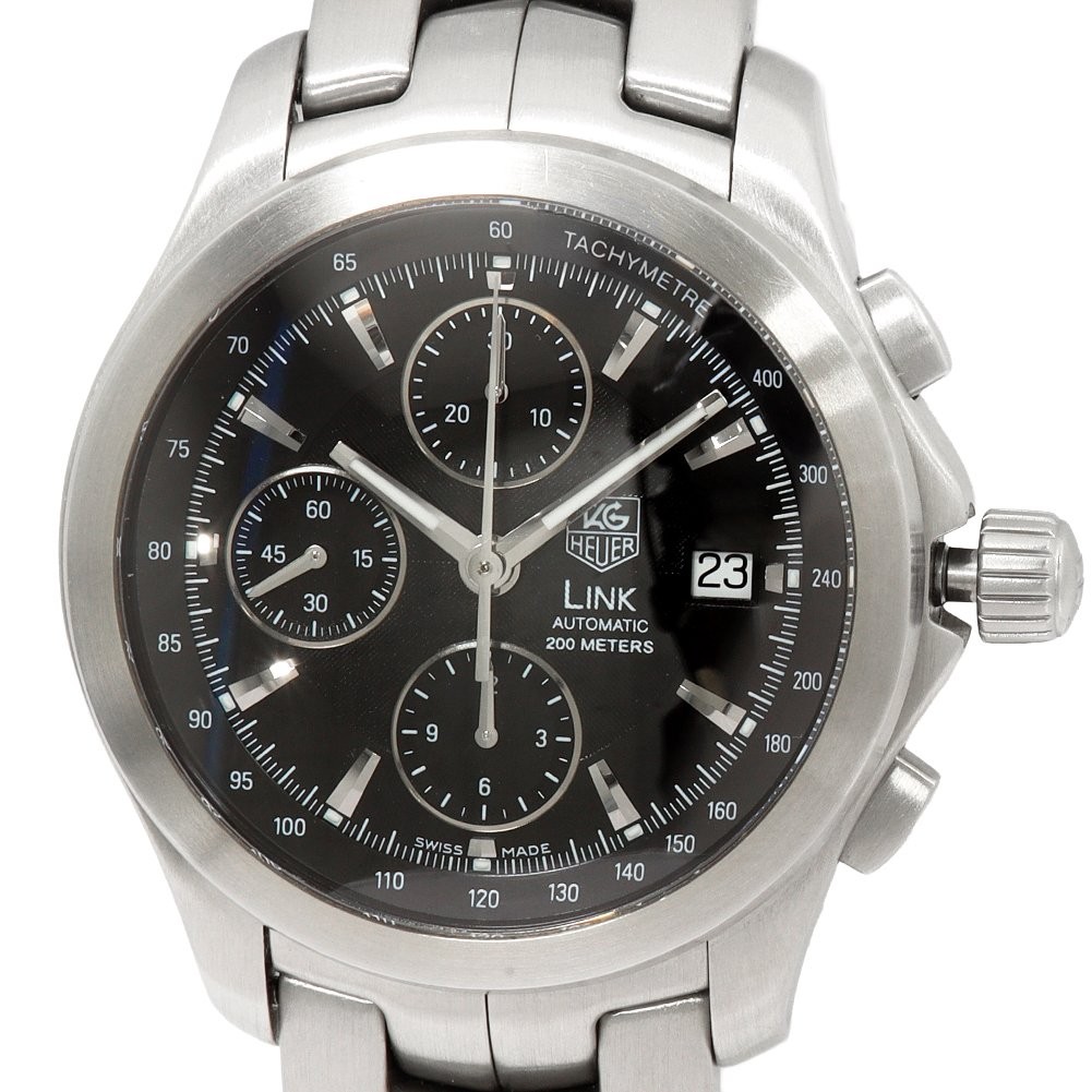 TAG Heuer Link Chrono Automatic Watch CJF2110.BA0576 Black Dial Chronograph