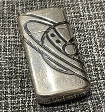 Vivienne Westwood Vintage Oil Lighter Orb Pattern Silver Color Zippo