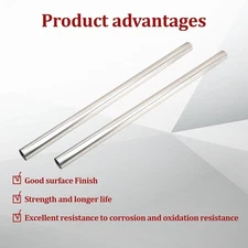 2pc 2.25" 57mmOD T304 Stainless Steel Straight Exhaust Pipe Tube Piping 35''Long