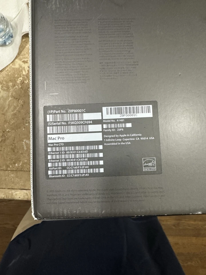 Apple Mac Pro A1481 BTO CTO 2013 Desktop - Image 2 of 2