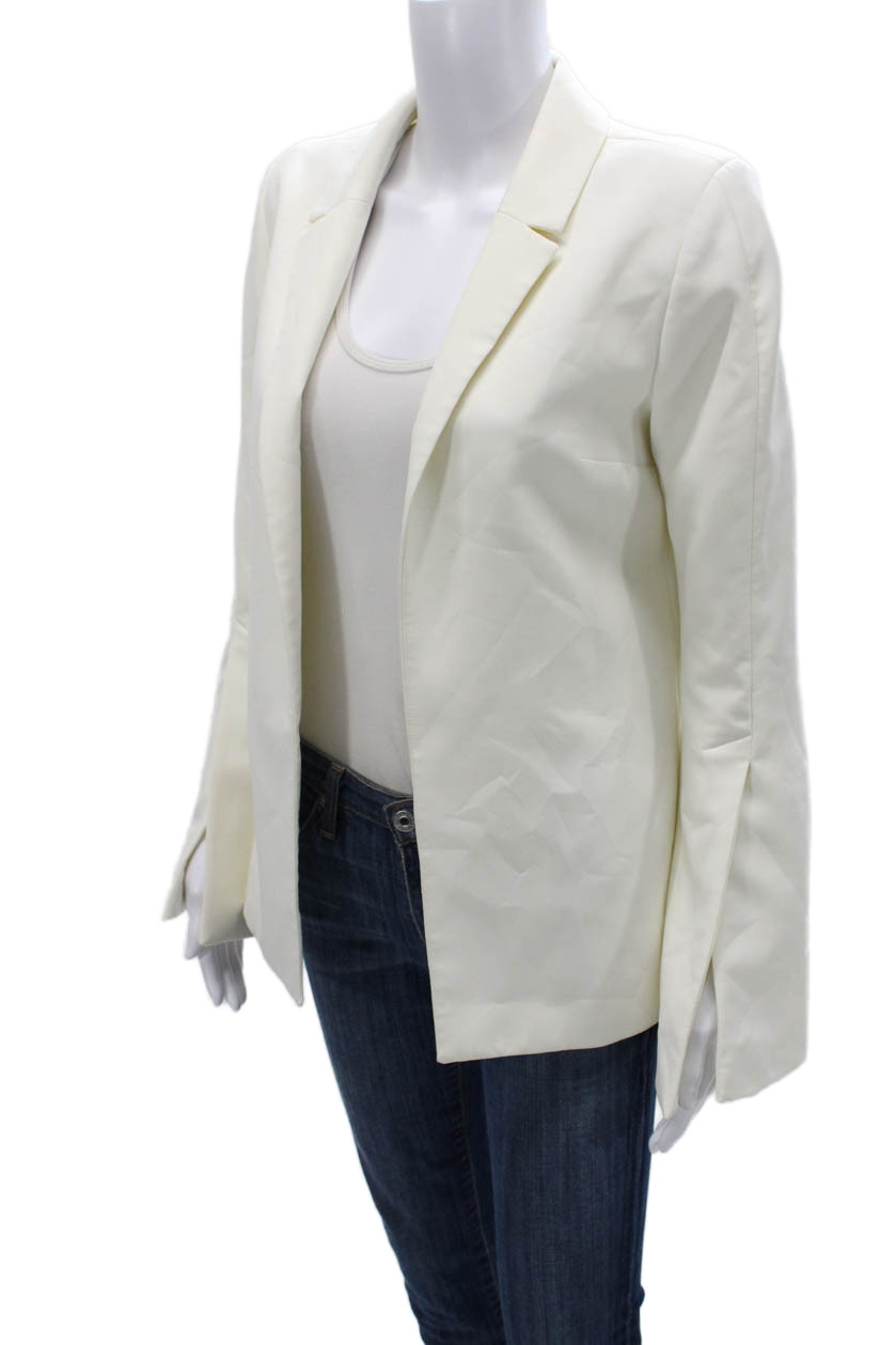 Nicholas Womens Basic Jacket White Polyester Long… - image 3