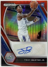 2021-22 Panini Prizm Draft Picks Auto Troy Baxter Jr. Red Prizm /199