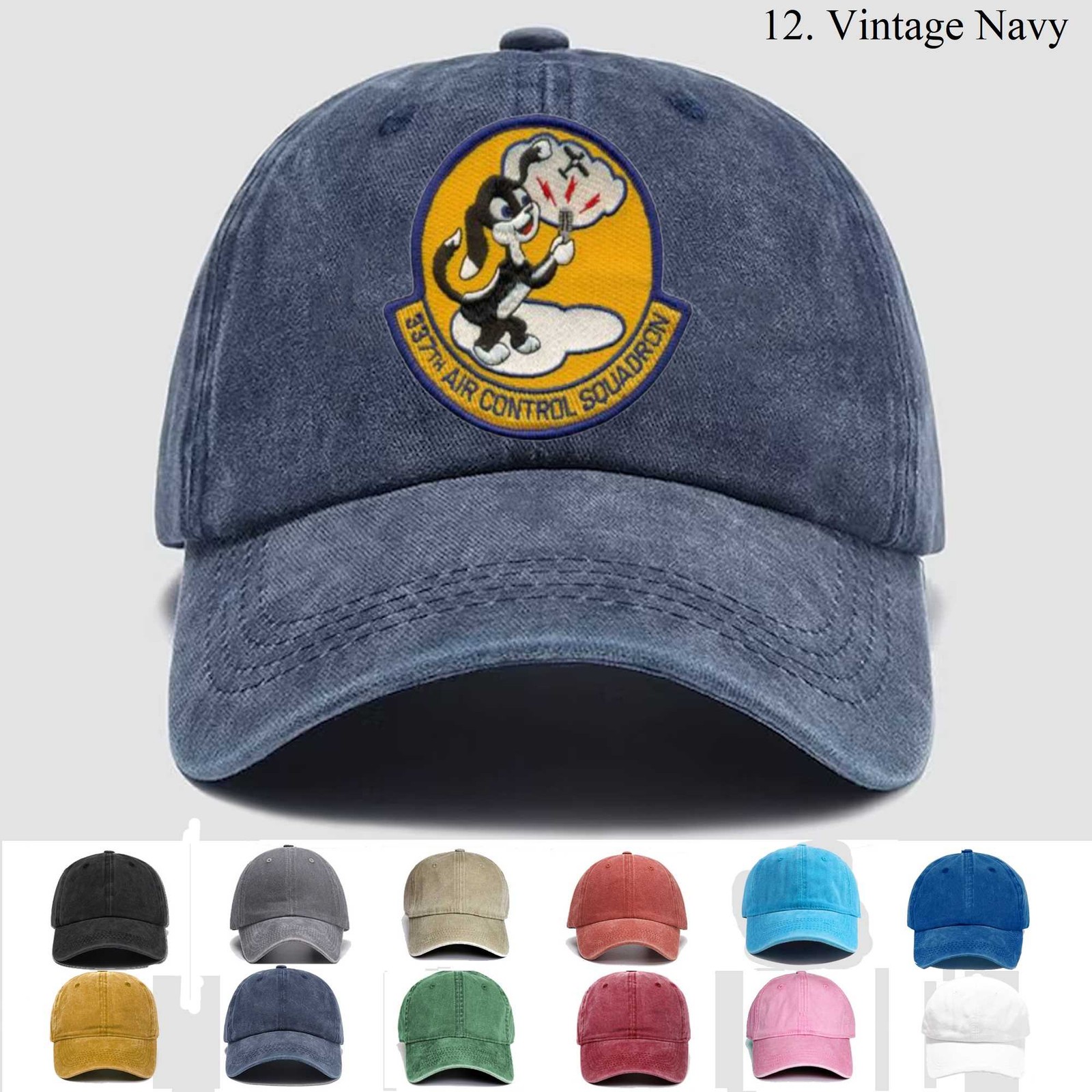 Customized Personalization Embroidered Hat 337th Air Control SQ, Trucker Hat