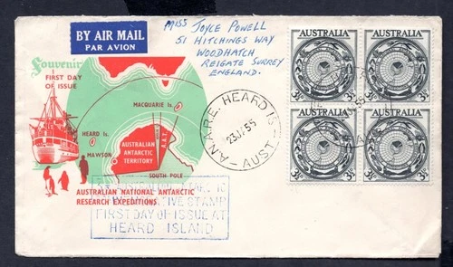 Australia - 1955 Antarctic Research Heard Island First Day Cover