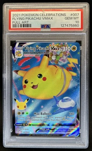 2021 Pokemon SWSH Celebrations Flying Pikachu VM #007/025 PSA 10 GEM MINT