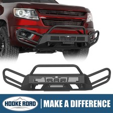 Hooke Road Tube Front Bumper Guard W Winch Plate For 2015-2020 Chevy Colorado