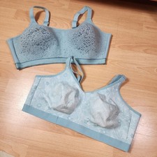 Lot Of 2 Cacique Lane Bryant Wireless Full Coverage Blue Bra's Size 44DDD