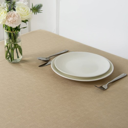 Rectangle Slubby Textured Tablecloth Waterproof Spillproof Wrinkle Free Table... - Picture 3 of 9