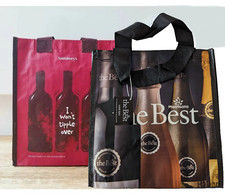 2x BUNDLE TWIN PACK 6 bottles wine spirit carrier bag THE BEST Sainsburys