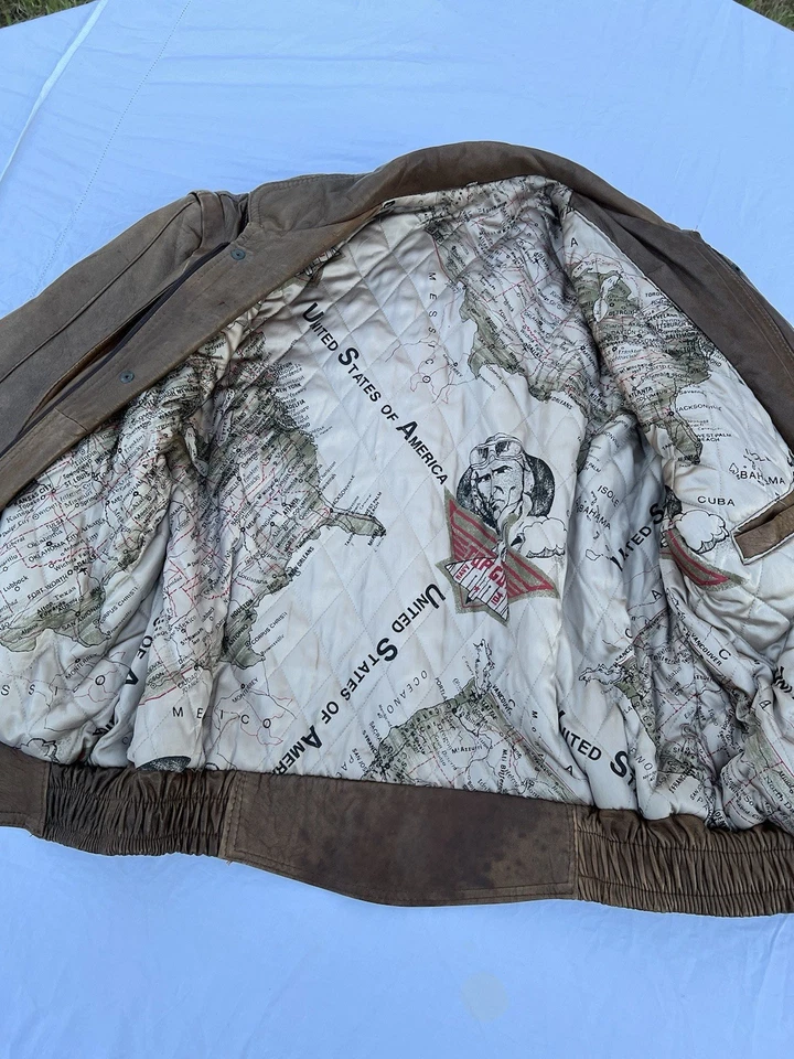 Vintage Leather Bomber Jacket Made In Italy (Vera Pelle) XXL - Image 3 of 4