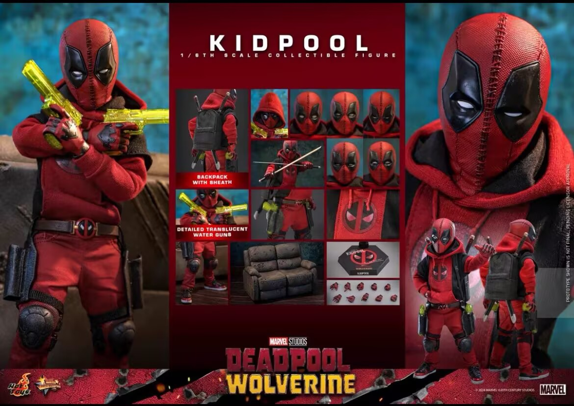 New Hot Toys 1/6 MMS763 Deadpool & Wolverine Kidpool Action