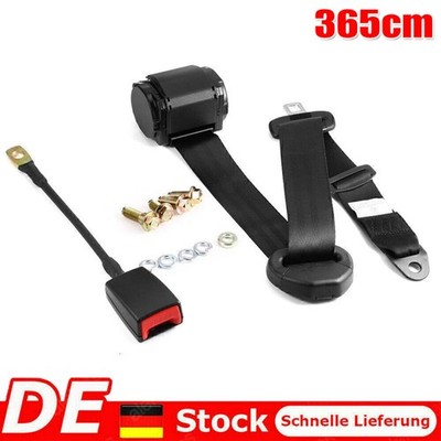 3 Punkt Automatikgurt Sicherheitsgurt Universal Gurtpeitsche 365cm mit E Prüfung