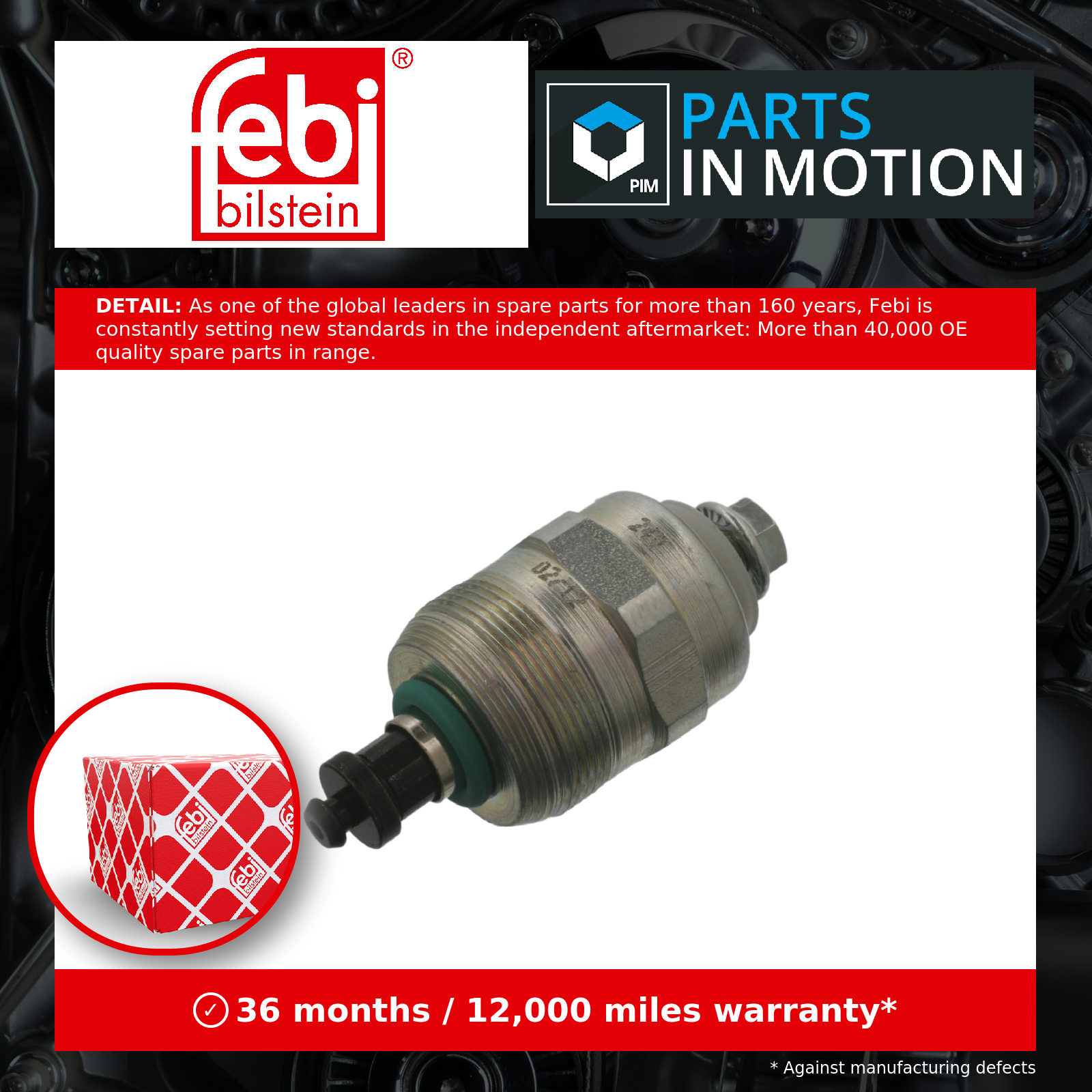 Injection Pump Diverter Valve Fits Volvo bitte Abmessungen beachten/p Febi 11246 - Image 2