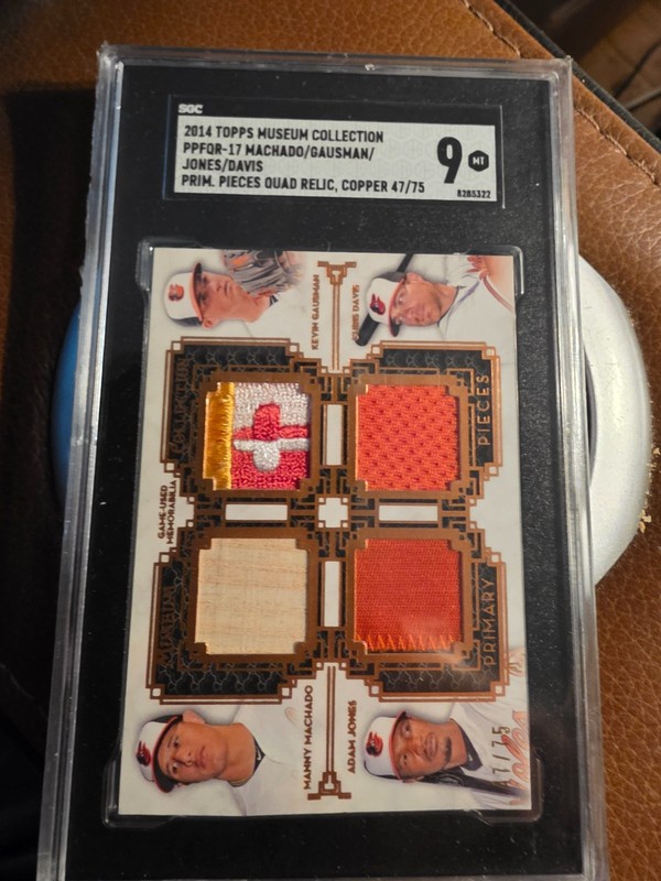 2014 topps museam collection pprfor-17 machado/gausman/jones/davis sgc 9...