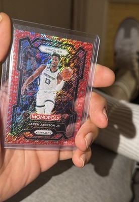 2023-24 Panini Prizm Monopoly  Jaren Jackson Jr #43 Millionaire Red Shimmer /100