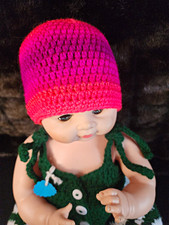Crochet baby Beanie , Pink  Purple, 1 Piece
