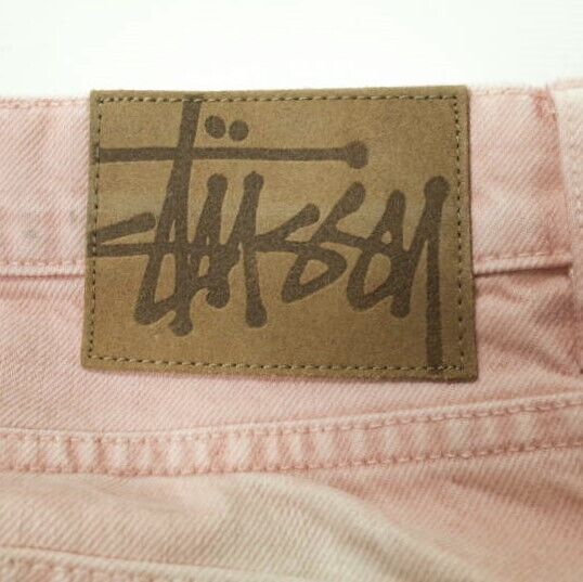 STUSSY SS SPRAY DYE BIG OL' JEAN   FADED PINK Denim Pants Jeans