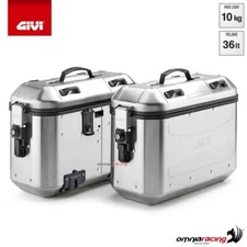 Givi pair of aluminum side cases Monokey DLMK36 Trekker dolomites from 36 Liters