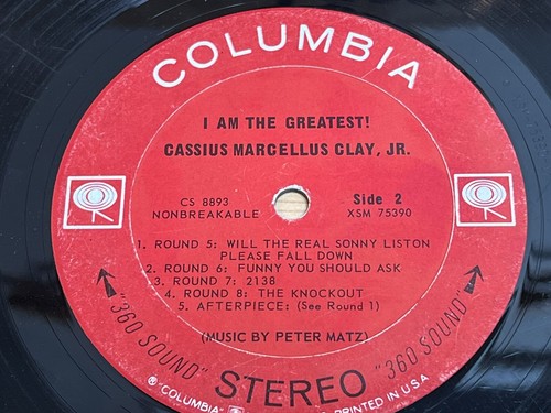 White Label Promo Cassius Clay I Am The Greatest! Mono Columbia CL-2093 LP Vinyl - Picture 11 of 12
