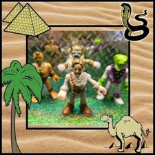 Fisher Price Imaginext Lot of 4 Mummy Serpent Guard Anubis figures A