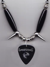 Evanescence Black Guitar Pick Necklace