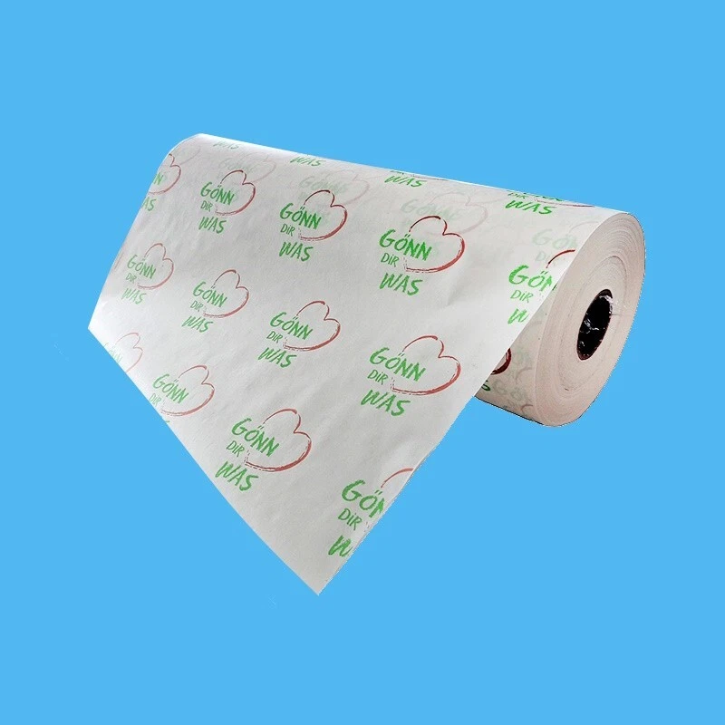 PRO DP VERPACKUNGEN 1x Rollenpapier Bäckerseide Einschlagpapier "Gönn dir was" 50cm 10kg