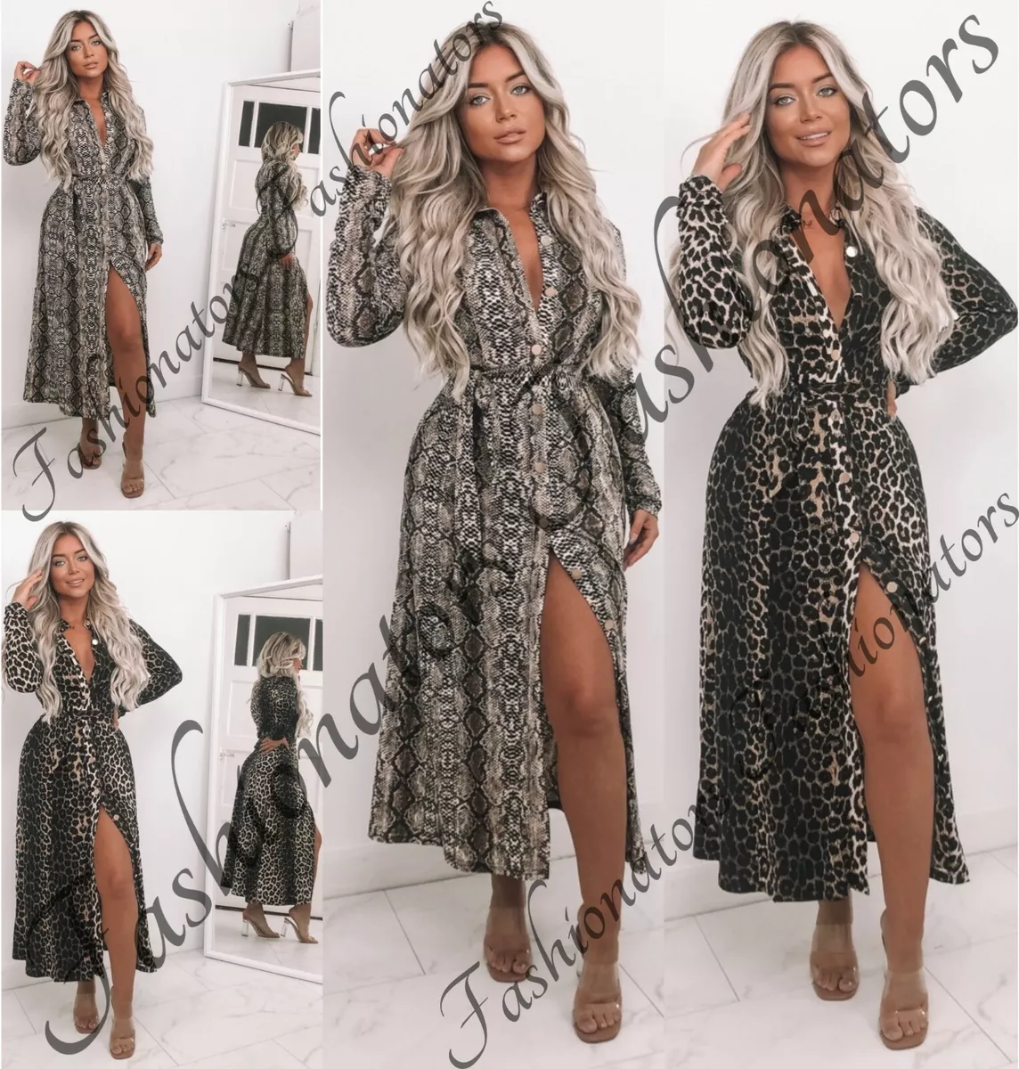 Leopard print top ladies dresses