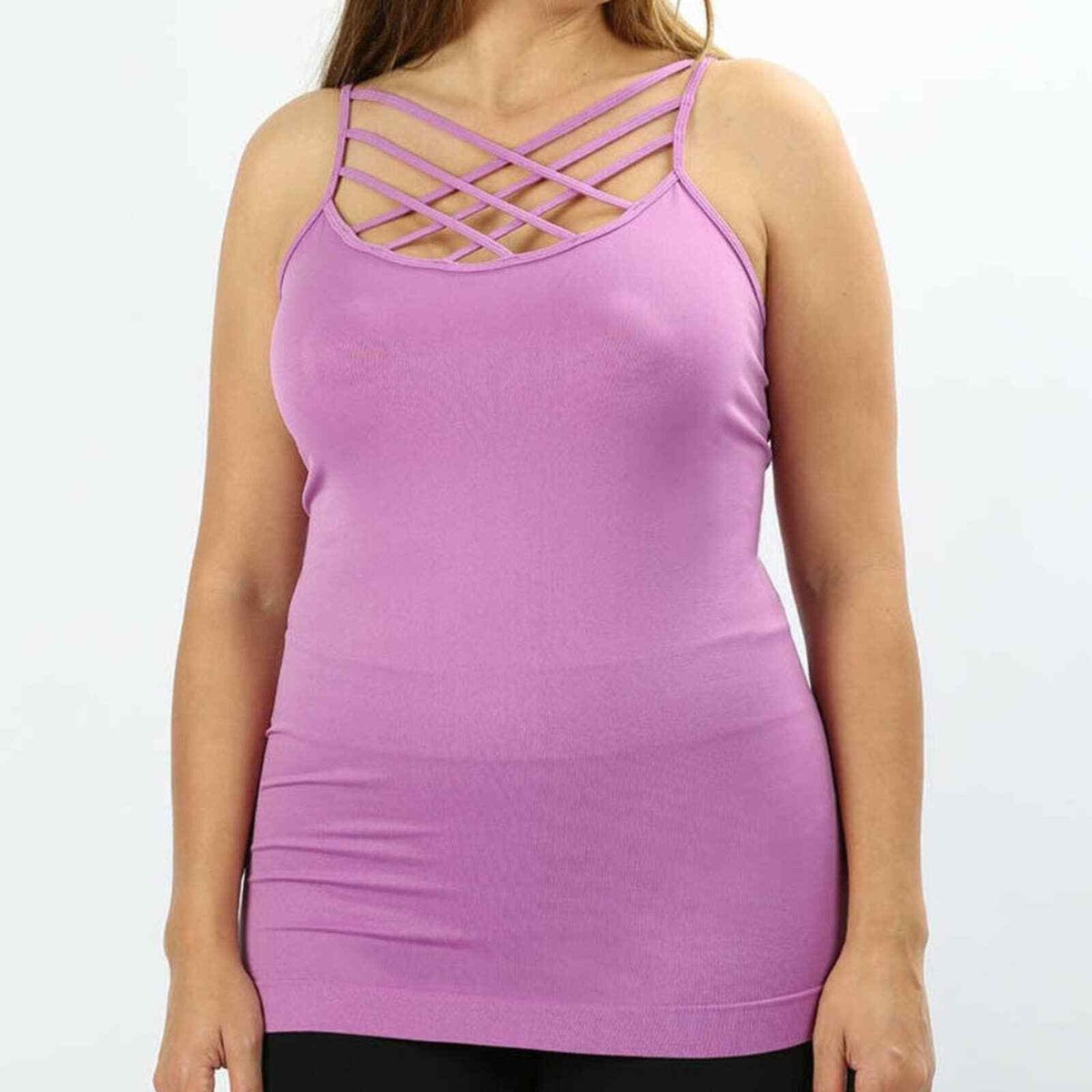 Dark Mauve Criss Cross Camisole - 2x/3x | eBay