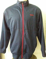 Reebok sz XL Full Zip Athletic Track Jacket Play Dry Blue Polyester Long Sleeve 