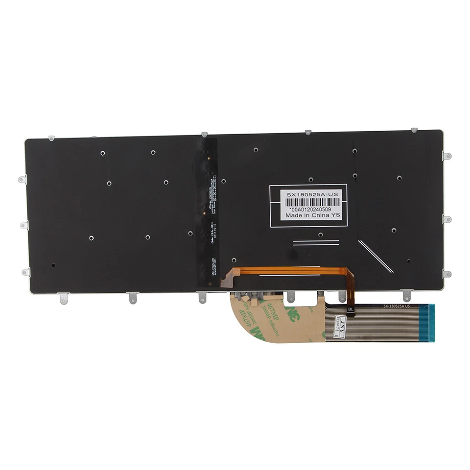 Novo teclado dos EUA com luz de fundo para Dell XPS 15 9550 9560 9570 7590 GDT9F 0GDT9F - Imagem 3 de 4