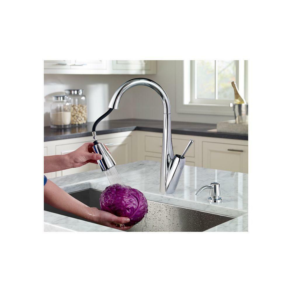 ​Pfister Zuri Single-Handle Pull-Down Sprayer Kitchen Faucet with Soap Dispenser