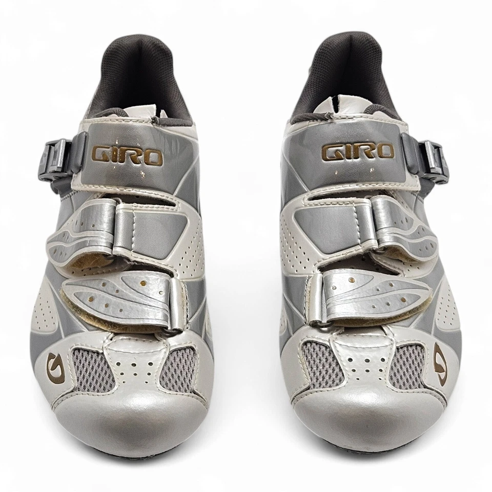 Zapatos para mujer Giro Espada EC70 ciclismo de carretera talla US 7 EUR 38,5 blancos/plateados Foto 4 de 4