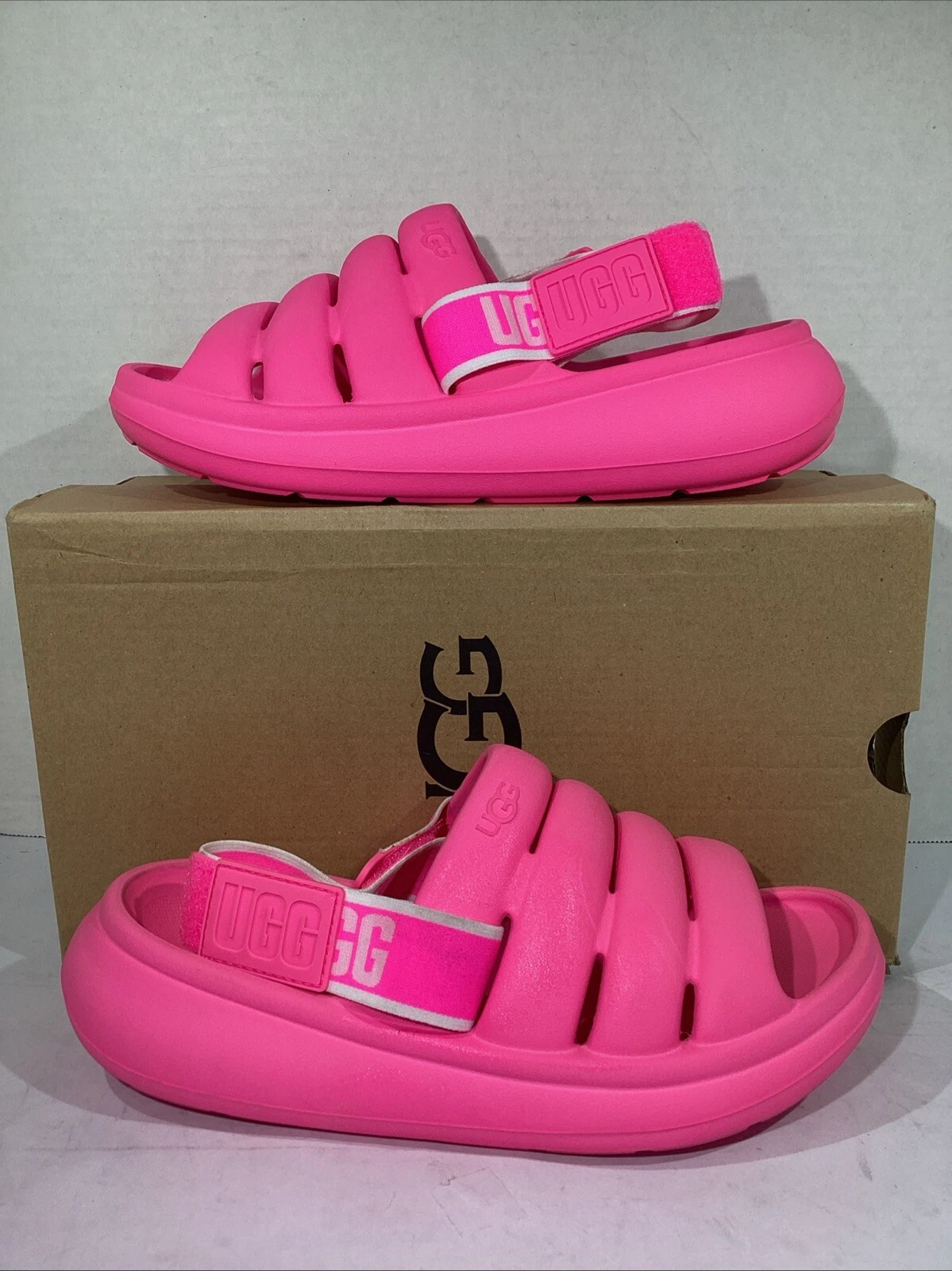 MISMATES UGG Sandali donna taglia L 7 R 6 rosa sportivi Yeah AJ 135