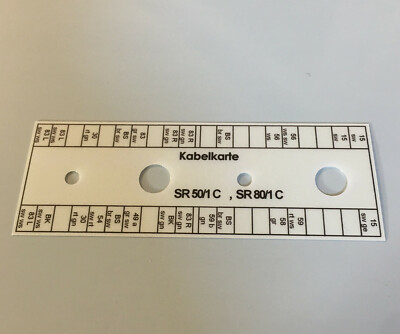 Kabelkarte Klemmleiste Schaltplan Simson SR50 SR80 #1 neu wasserfest UV-stabil