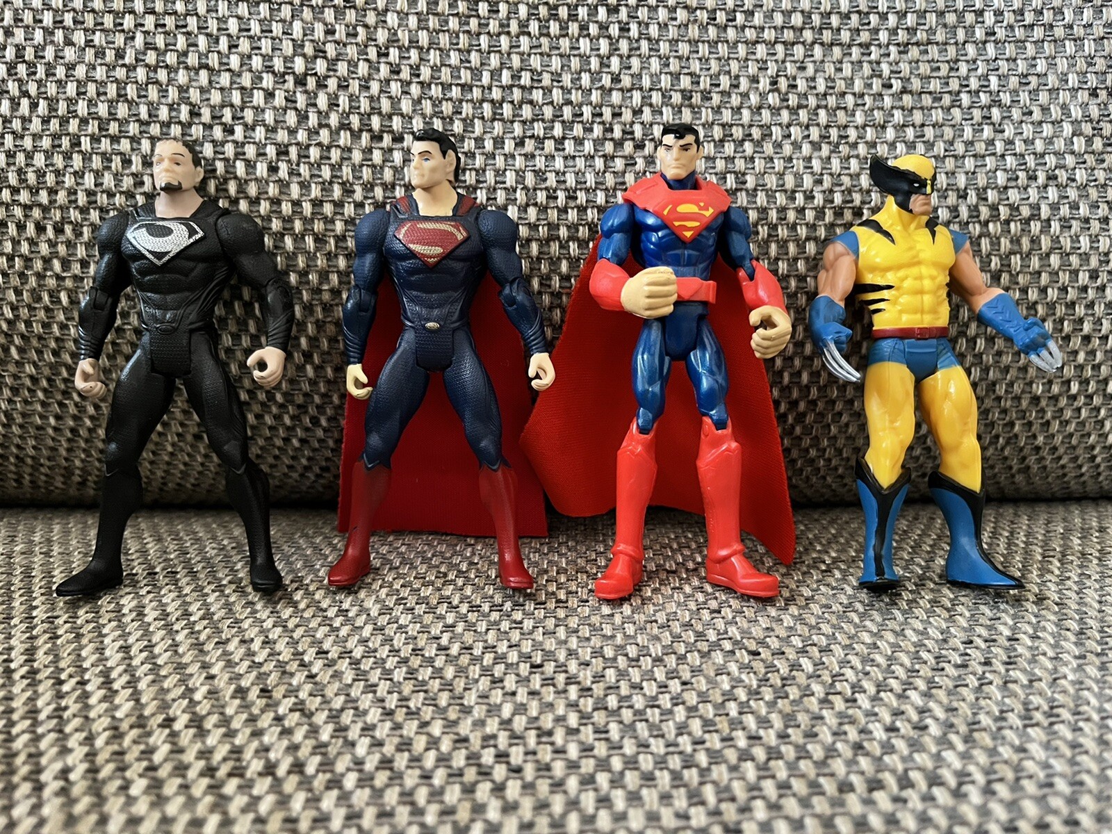 DC comics Superman. General Zod and Wolverine  Articulated Action Figure 4""