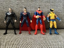 DC comics Superman. General Zod and Wolverine  Articulated Action Figure 4"